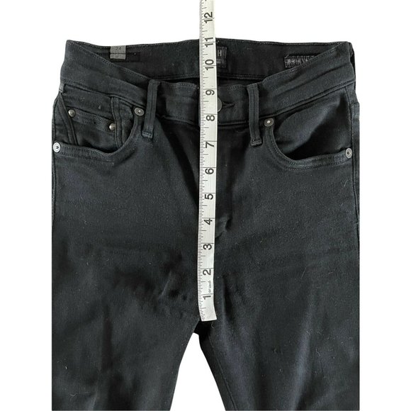 Citizens of Humanity Rocket High Rise Skinny Black Raw Hem 24 Stretch $188 - Picture 11 of 12